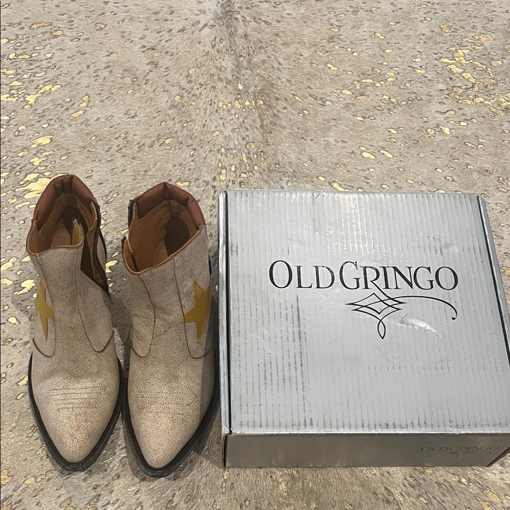 Old Gringo women’s Cream and Yellow Western Boots
